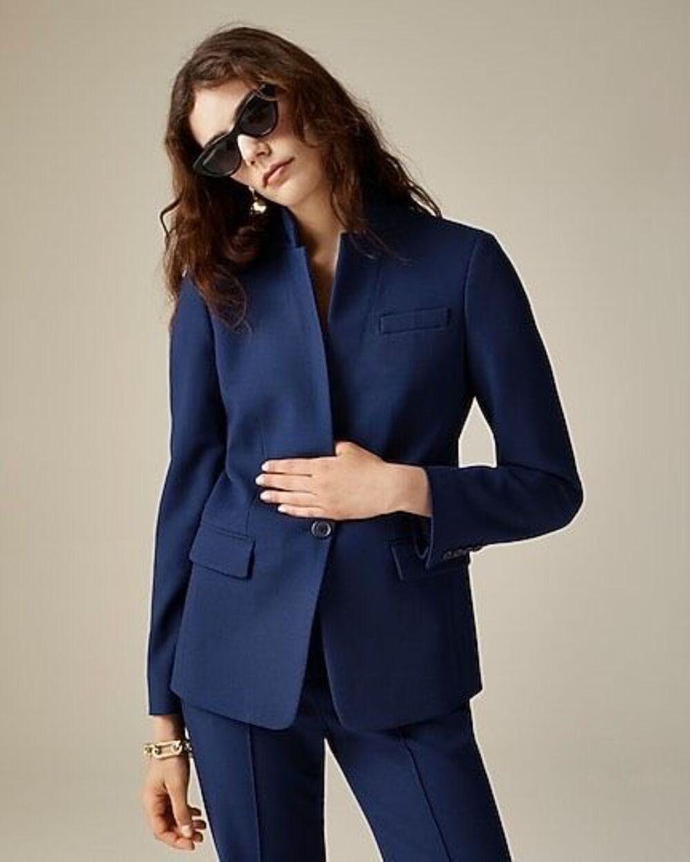 J.Crew Regent Blazer Women’s Size 10 Navy Blue Four Season Stretch Career Jacket